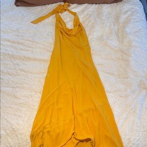 Abercrombie & Fitch Vibrant Yellow Backless Dress